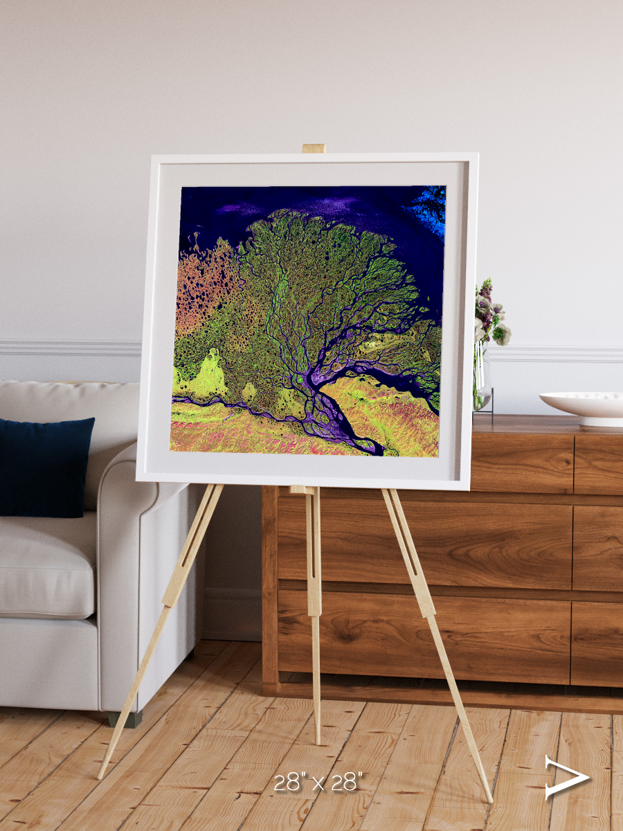 Delta Mosaic, Lena Delta Framed & Mounted Print