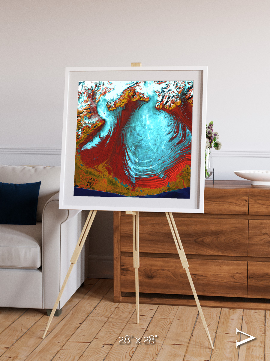 Glacial Passage, Malaspina Glacier Framed & Mounted Print