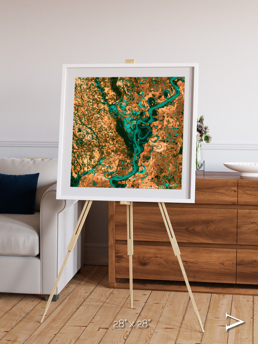 River’s Dance, Mississippi Framed & Mounted Print