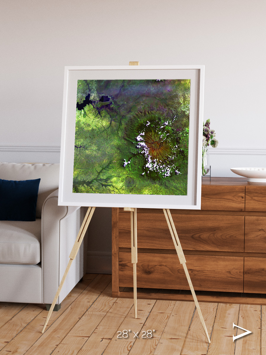 Vortex Trails, Mount Elgon Framed & Mounted Print
