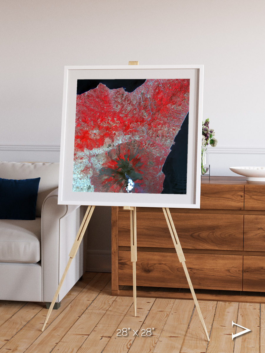 Painted Archipelago, Mt Etna Framed & Mounted Print