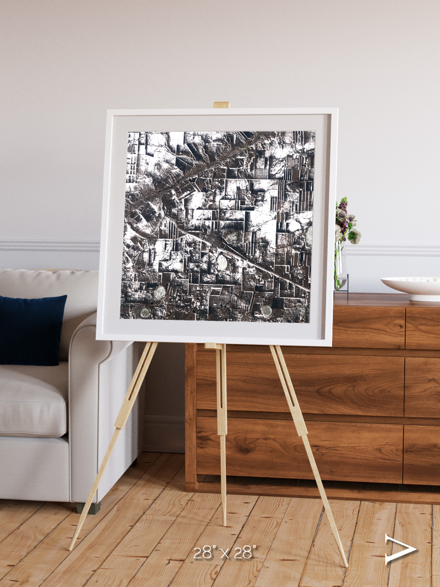 Fertile Threads, Northern Kazakhstan Framed & Mounted Print