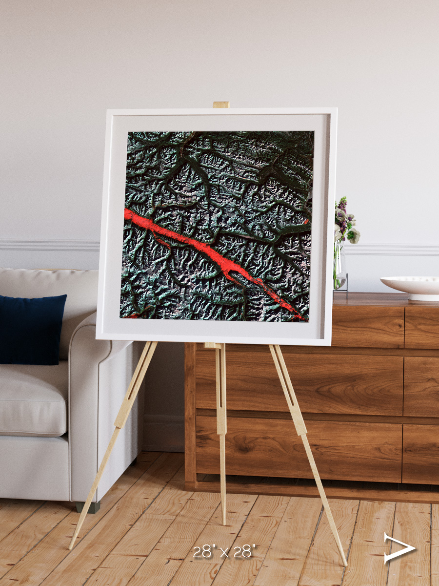 Light in the Trench, Canadian Rockies Framed & Mounted Print