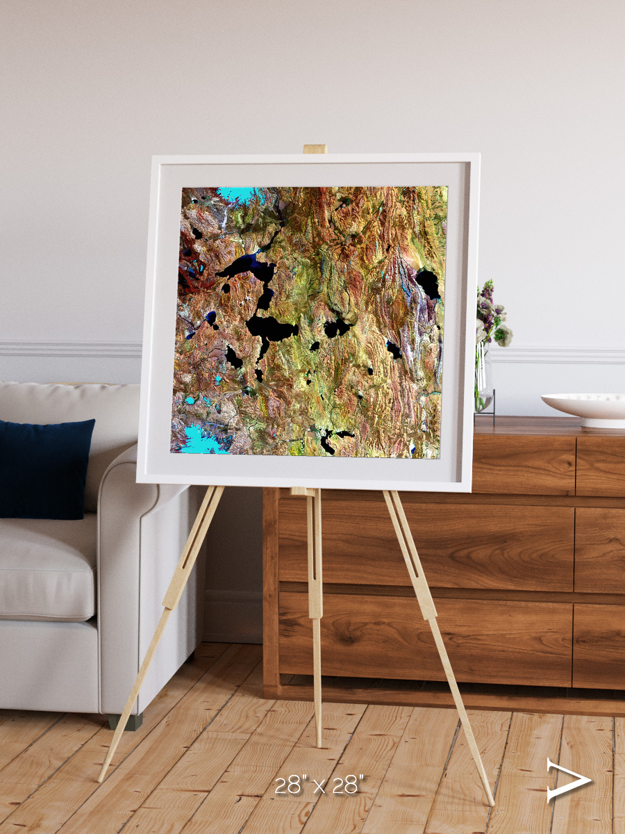 Above the Earth, Tibetan Plateau Framed & Mounted Print