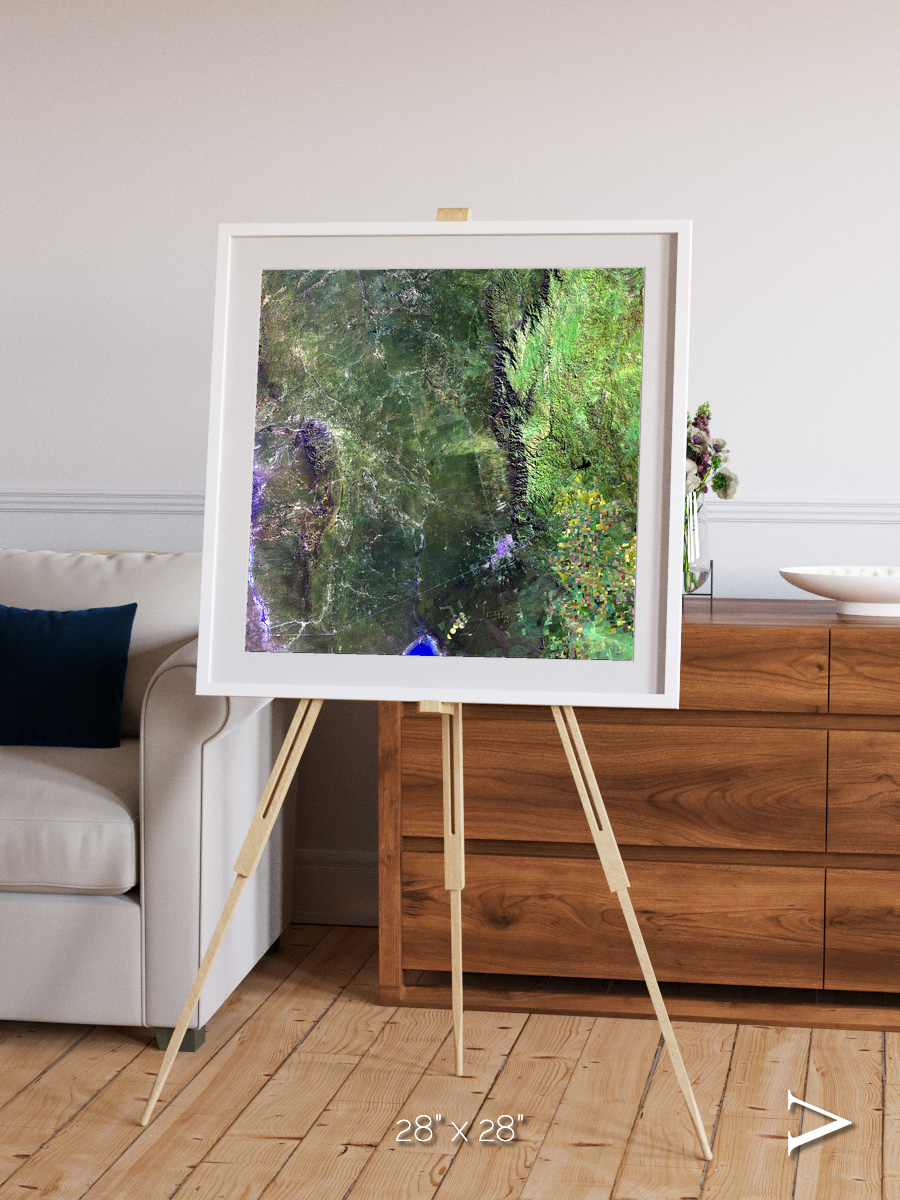 Radiating Plains, San Luis Framed & Mounted Print