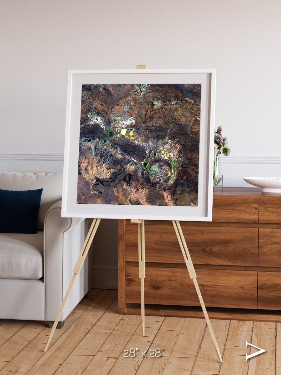 Ancient Impact, Shoemaker Crater Framed & Mounted Print