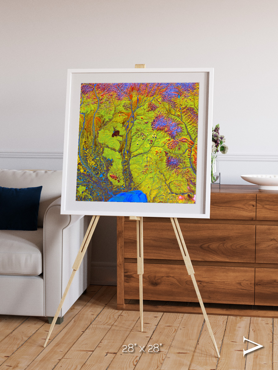 Glacial Ribbons, Chaunskaya Bay Framed & Mounted Print