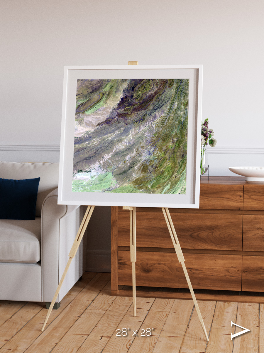 Rugged Relief, Sulaiman Mountains Framed & Mounted Print