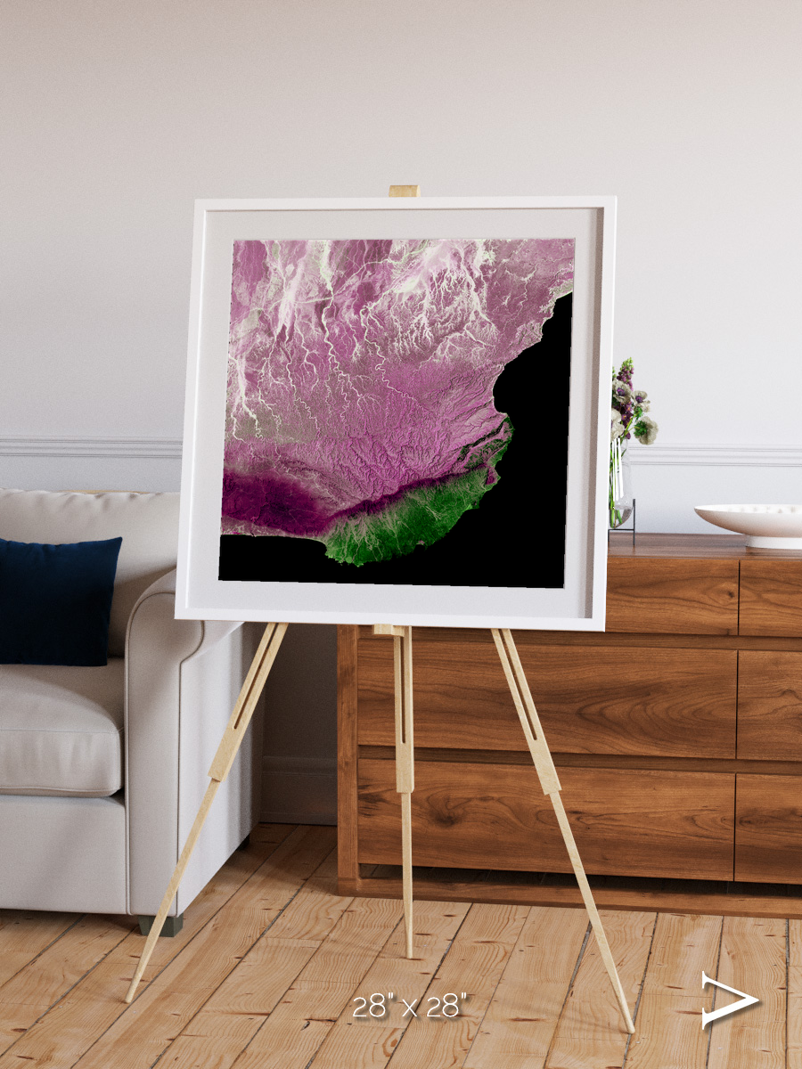 Monsoon Divide, Dhofar Framed & Mounted Print