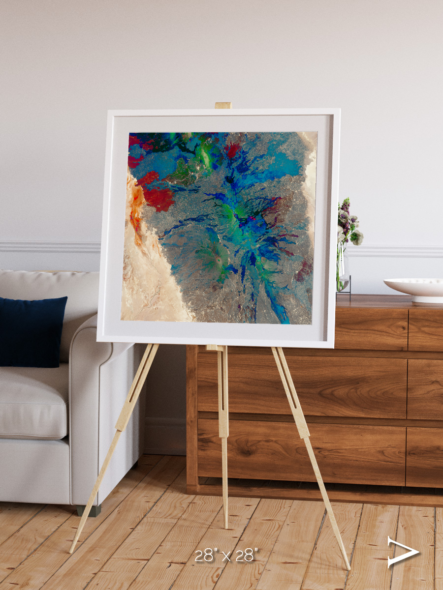 Rift and Fire, Ethiopia Framed & Mounted Print
