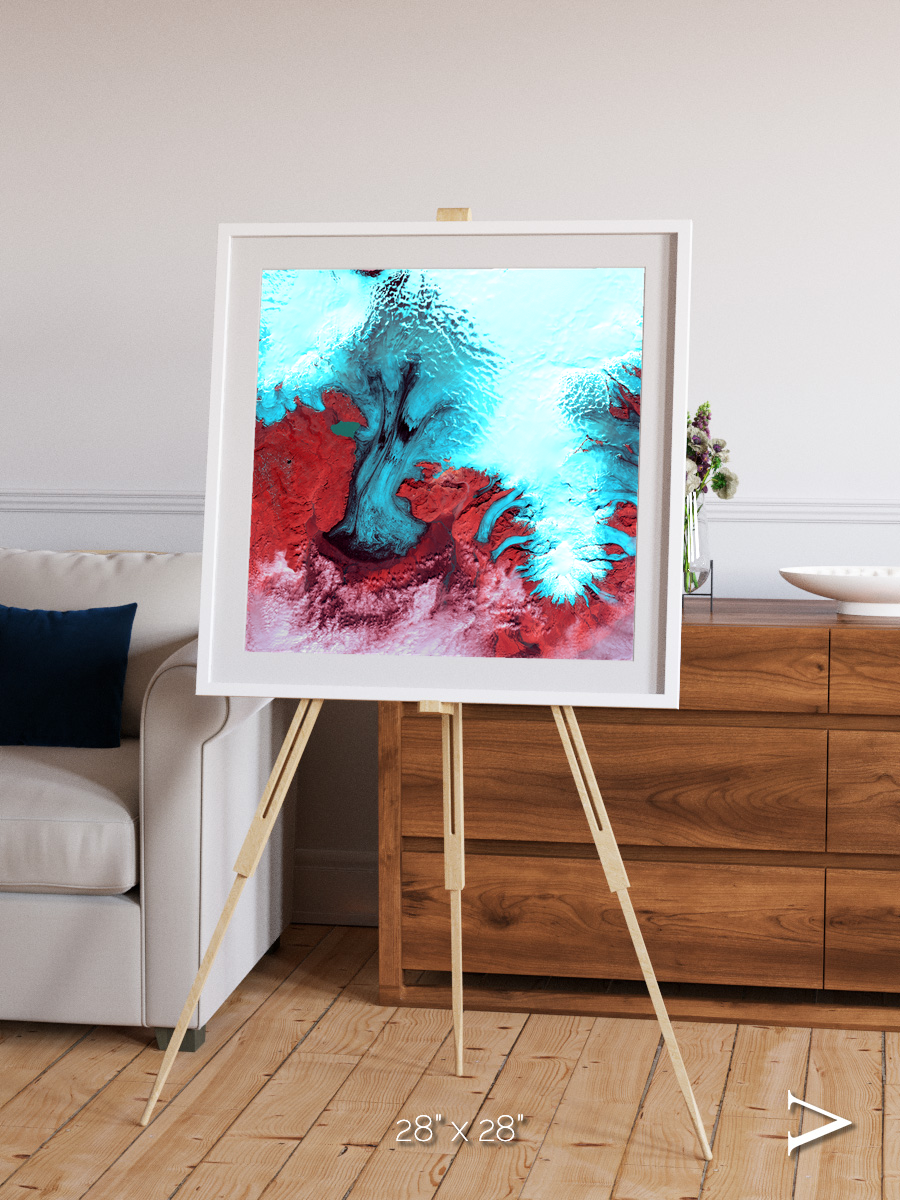 Polar Flow, Vatnajokull Glacier Ice Cap Framed & Mounted Print