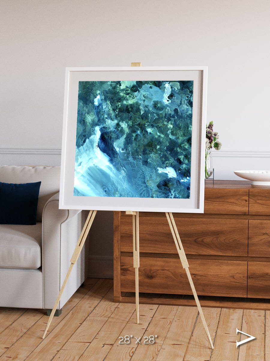 Heat Scars, Volcanoes Framed & Mounted Print