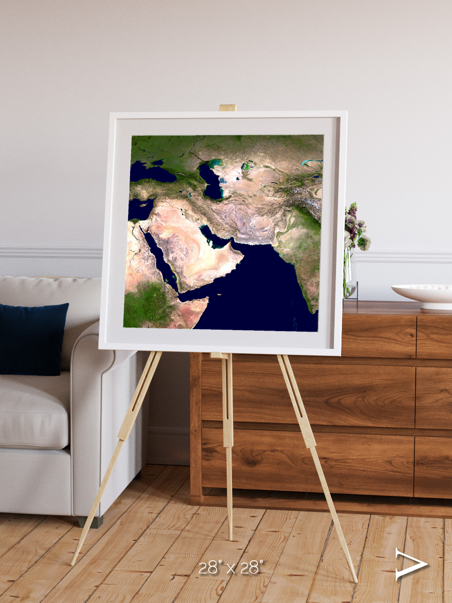 River Threads, Western Asia Framed & Mounted Print