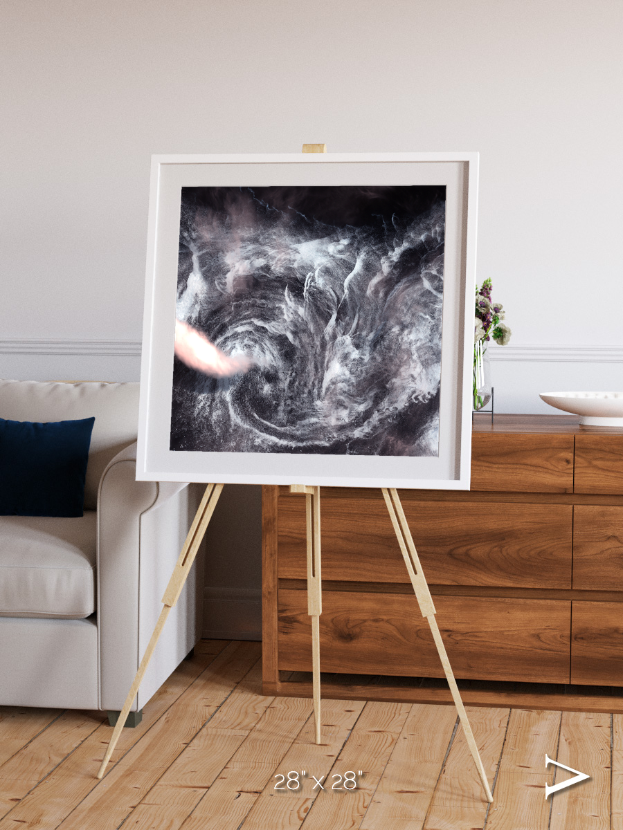 Wind Signatures, Whirlpool in the Air Framed & Mounted Print