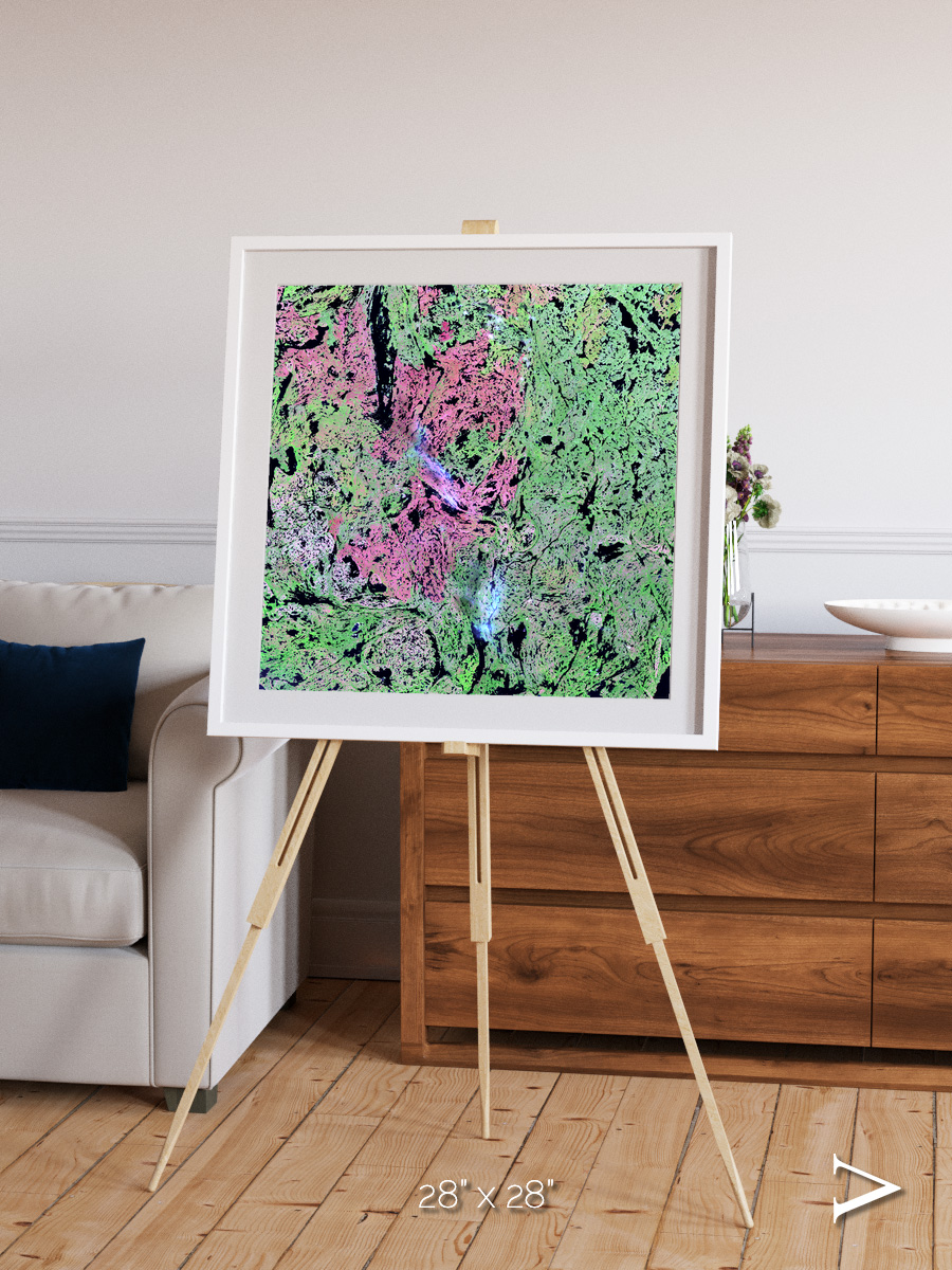 Ice River, Yellowknife Wetlands Framed & Mounted Print