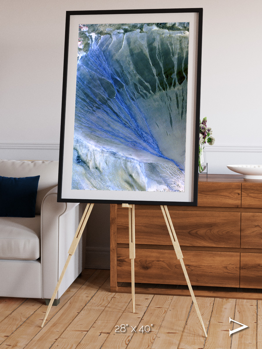 Sunlit Dunes, Alluvial Fan Framed & Mounted Print