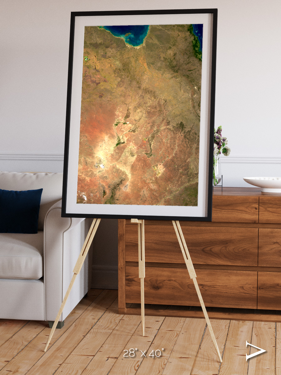 Winding Waters, Australia Framed & Mounted Print
