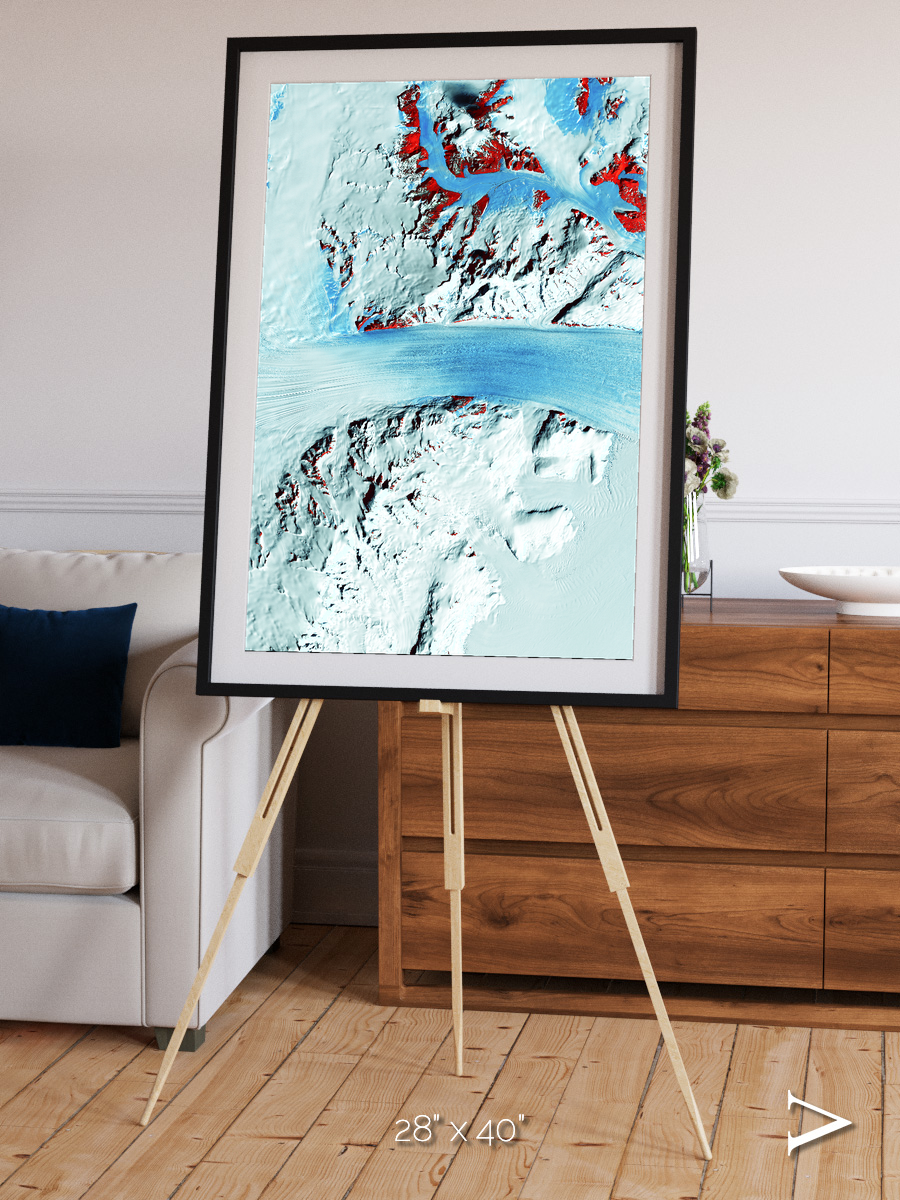 River of Ice, Byrd Glacier Framed & Mounted Print