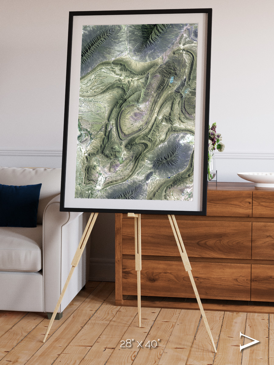 Rugged Relief, Coahuila Mexico Framed & Mounted Print