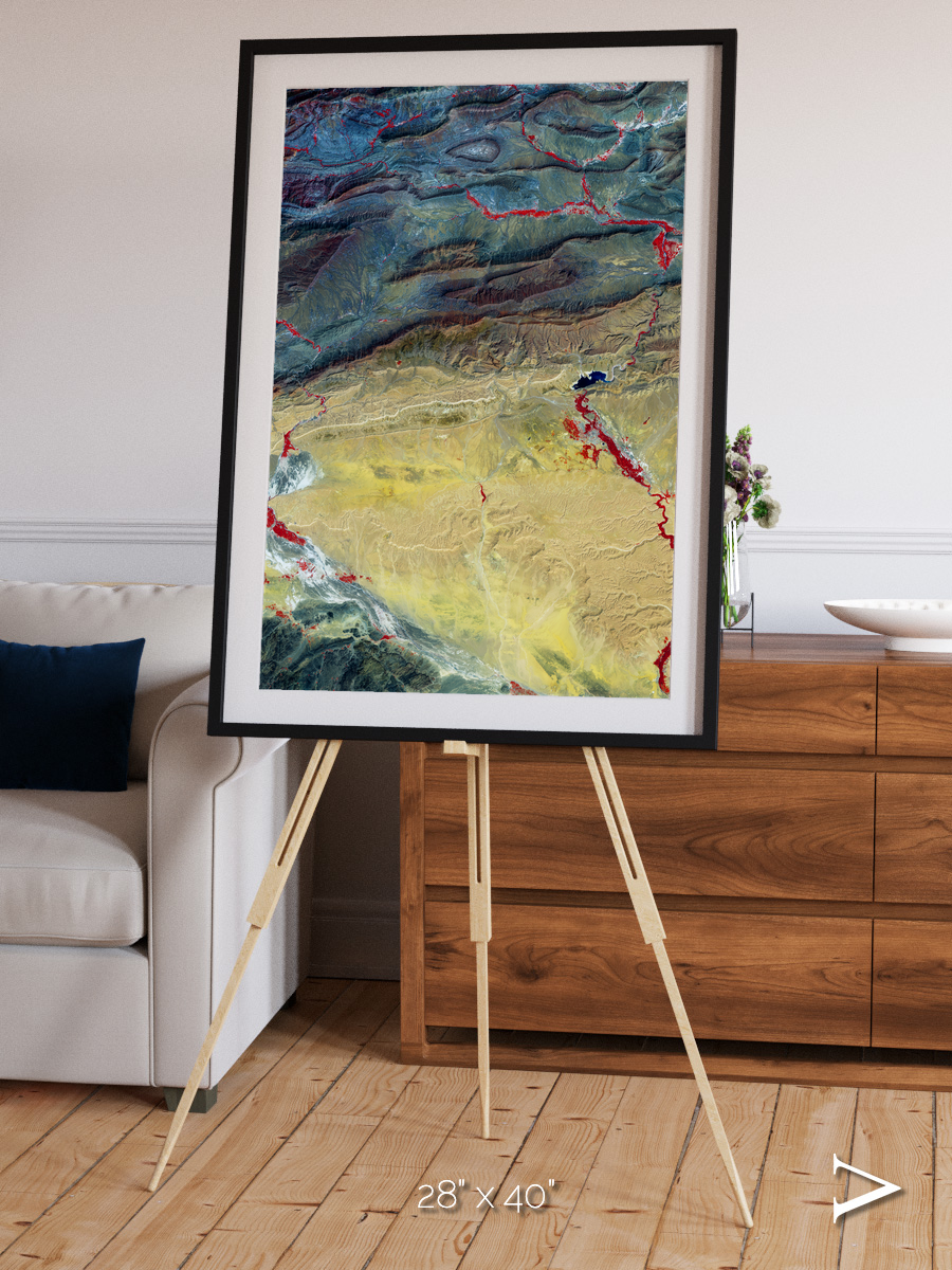 Crimson Veins, Atlas Mountains Framed & Mounted Print