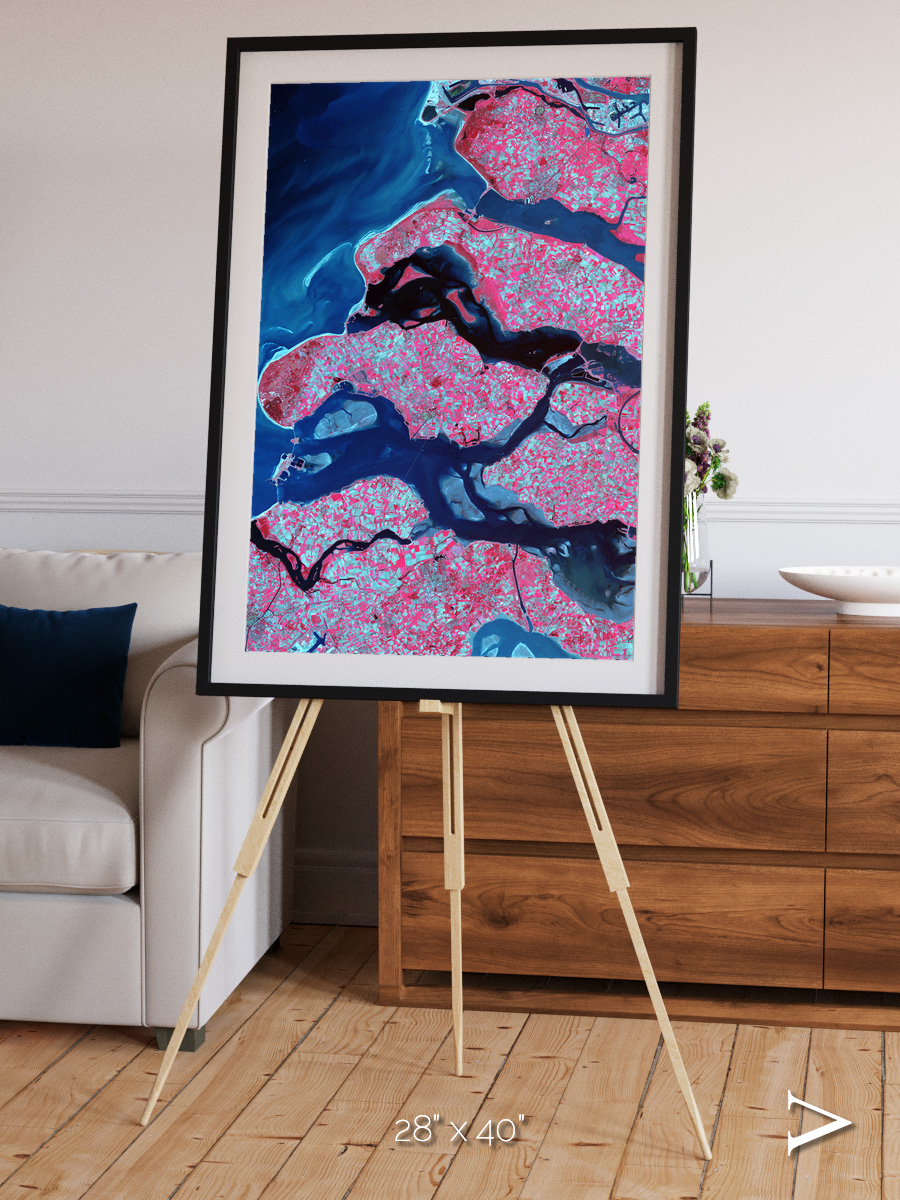 Windward Isles, Delta Region Netherlands Framed & Mounted Print