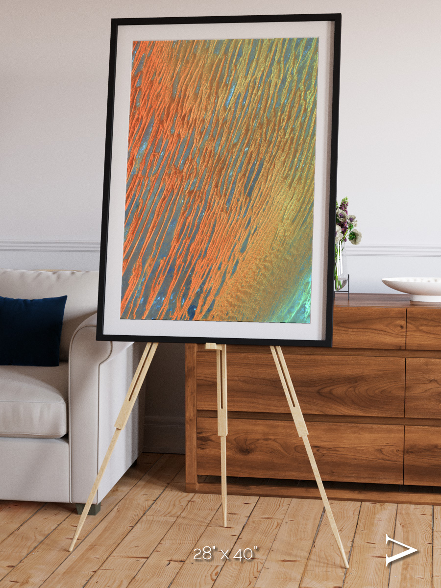 Windwritten Sands, Erg Chech Framed & Mounted Print