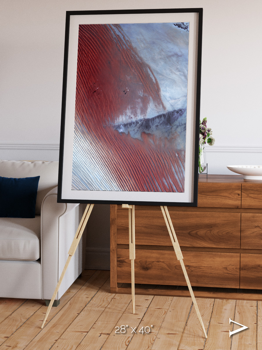 Wind Signatures, Empty Quarter Framed & Mounted Print