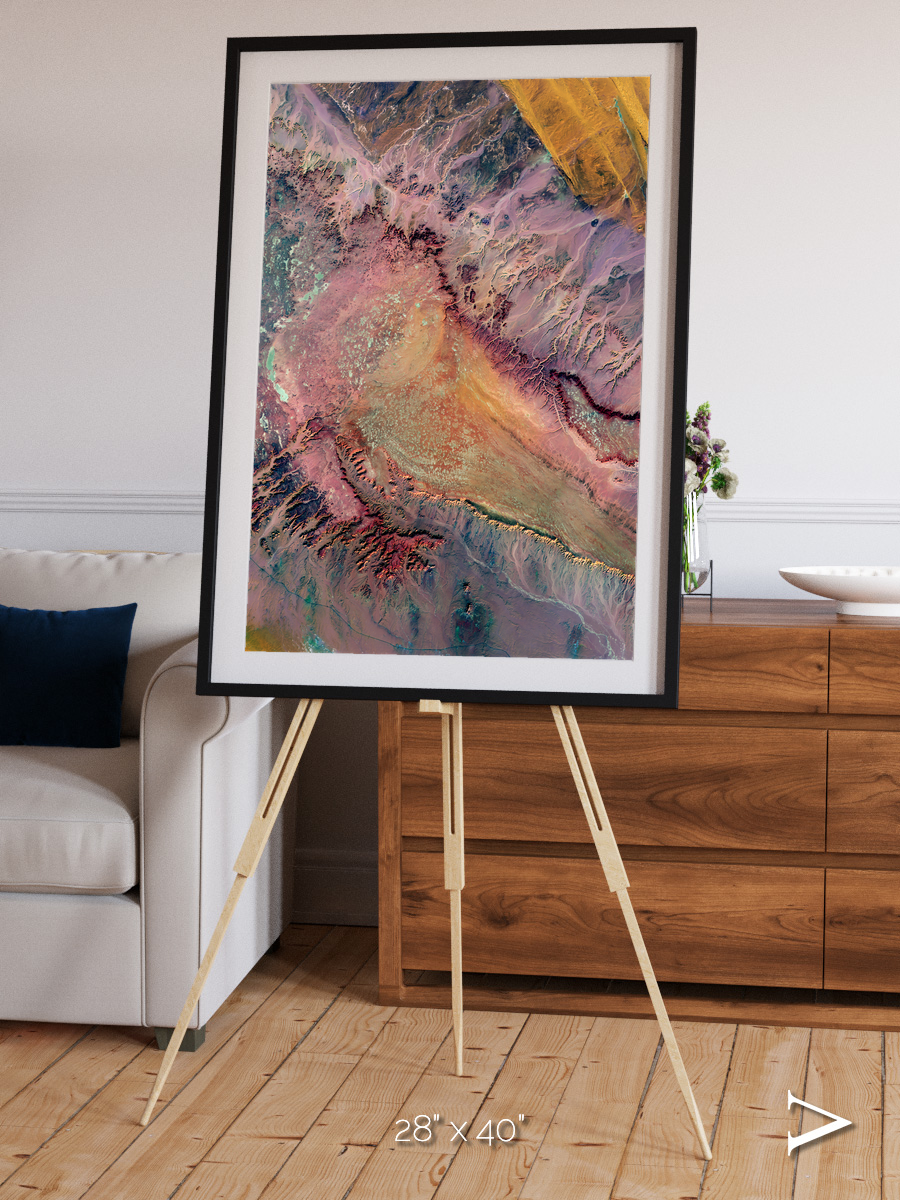 Echoes of Water, Western Desert Framed & Mounted Print