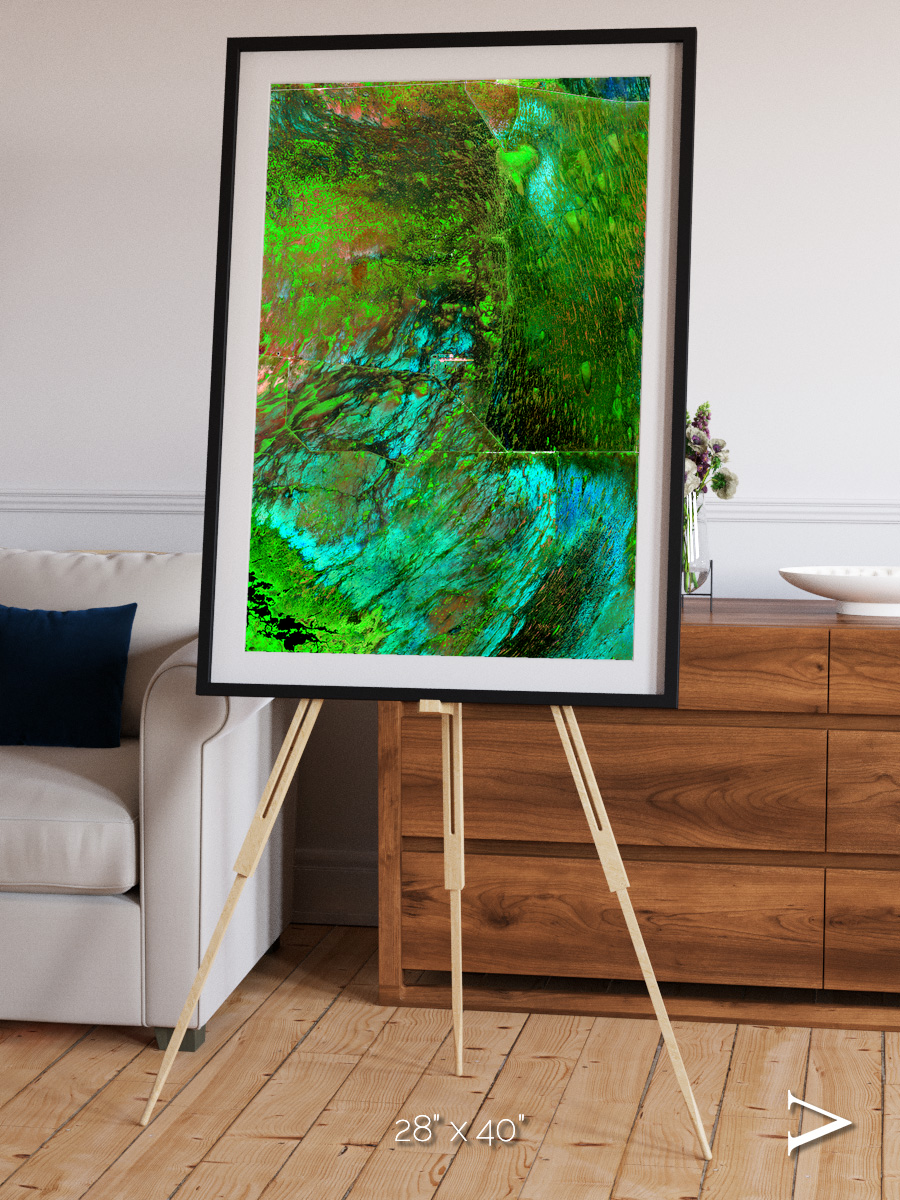 Linear Dunes, Florida Everglades Framed & Mounted Print