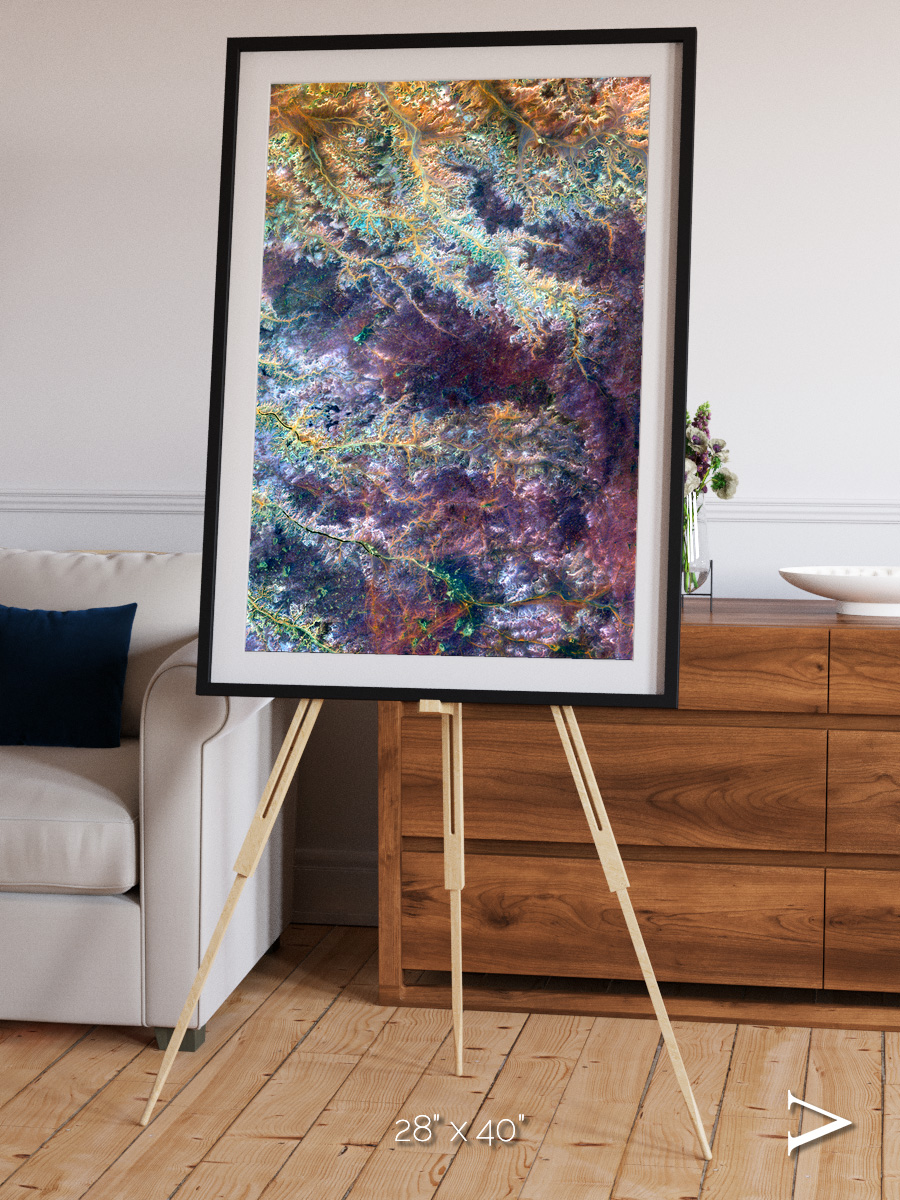River and Plain, Ghadamis River Framed & Mounted Print