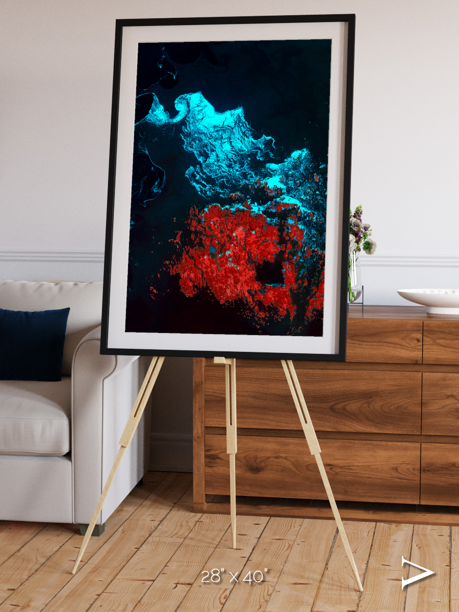 Island Sanctuary, Ghostly Grease Ice Framed & Mounted Print
