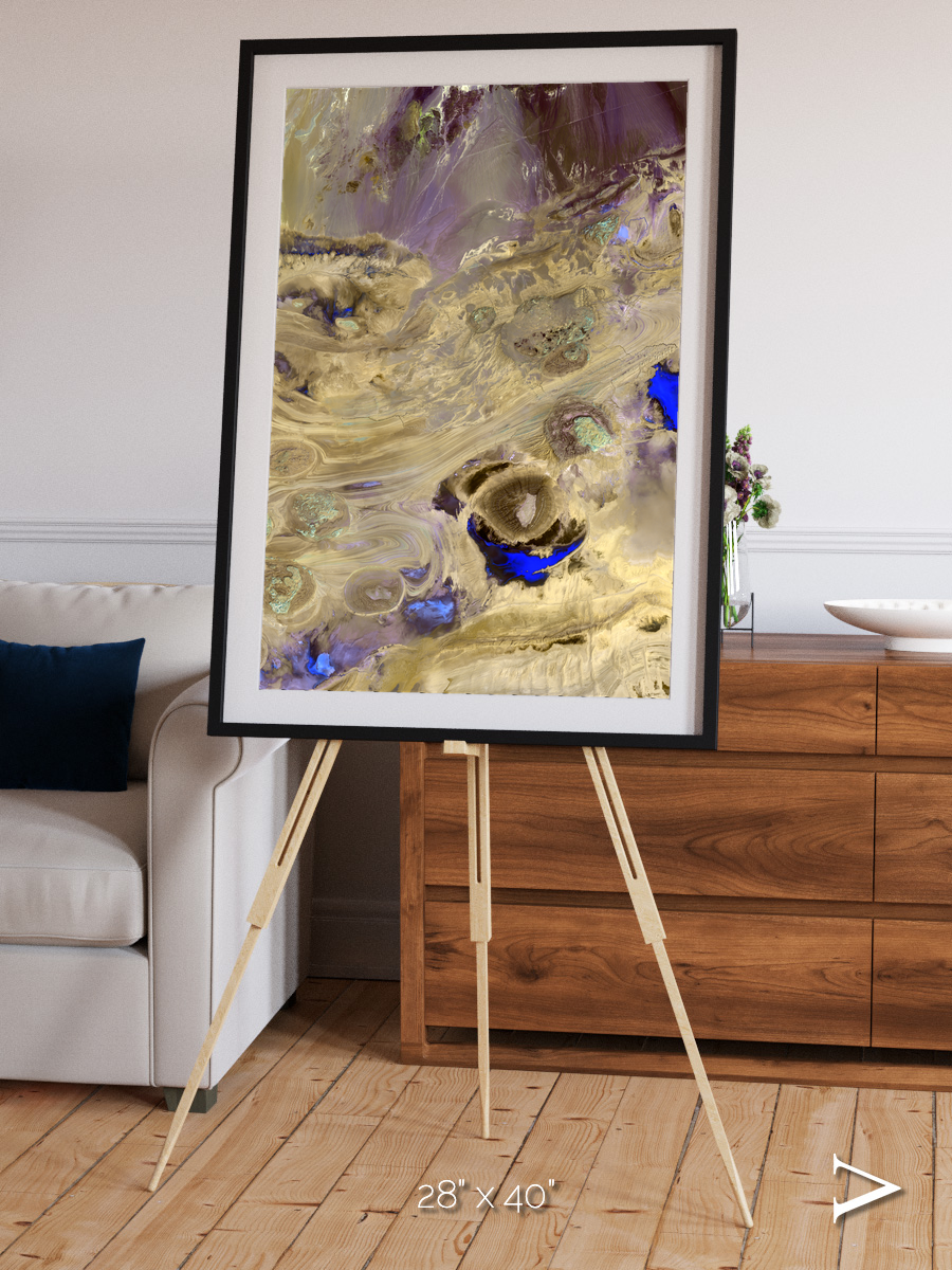 Salt Mirror, Great Salt Desert Framed & Mounted Print
