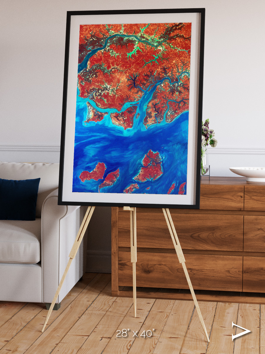 River and Plain, Guinea-Bissau Framed & Mounted Print