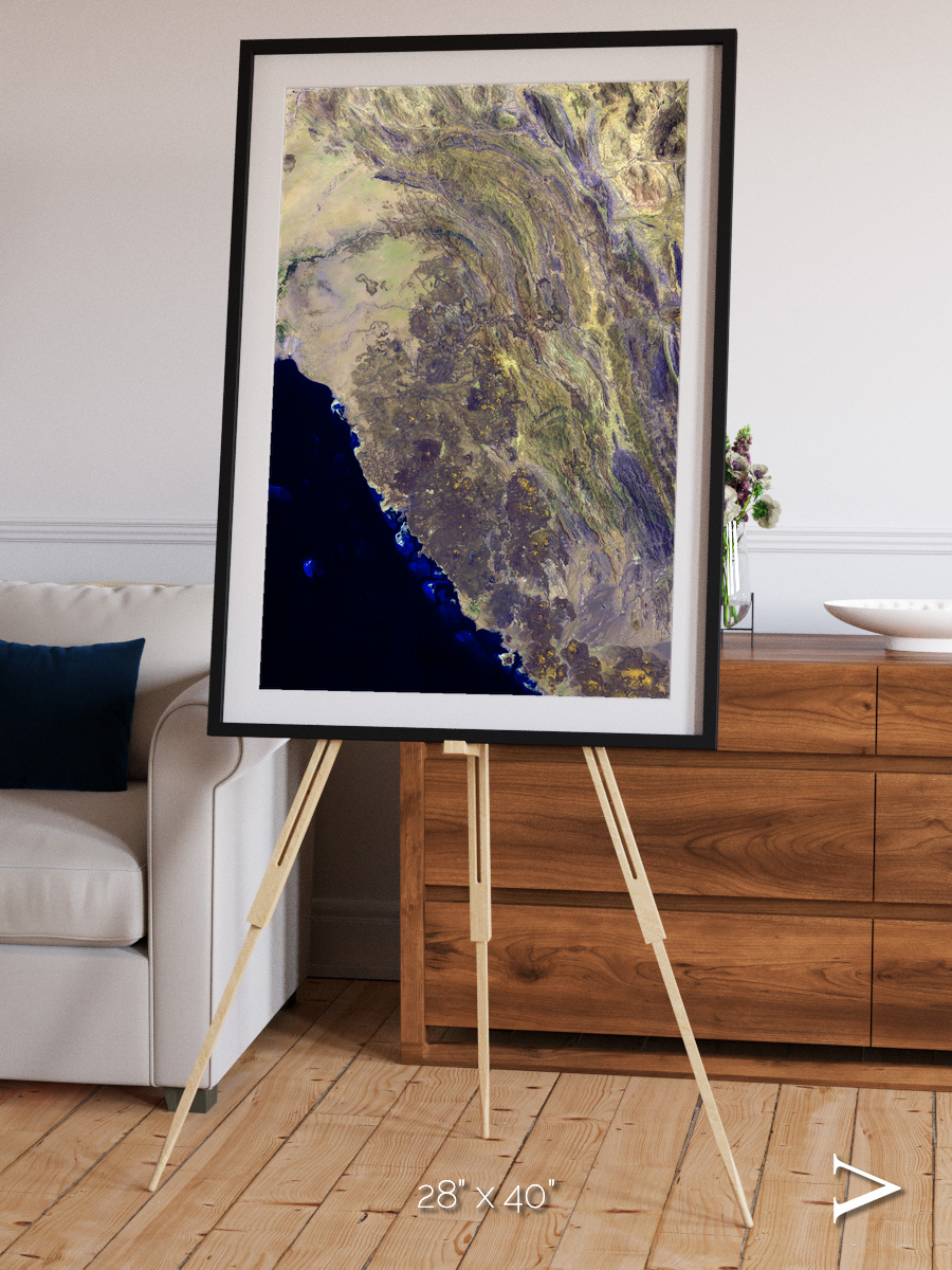 Fire Fields, Harrat Al Birk Framed & Mounted Print