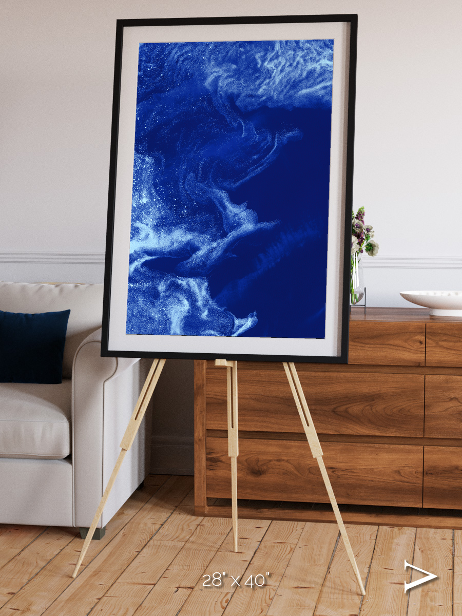 Wind Signatures, Ice Stars Framed & Mounted Print