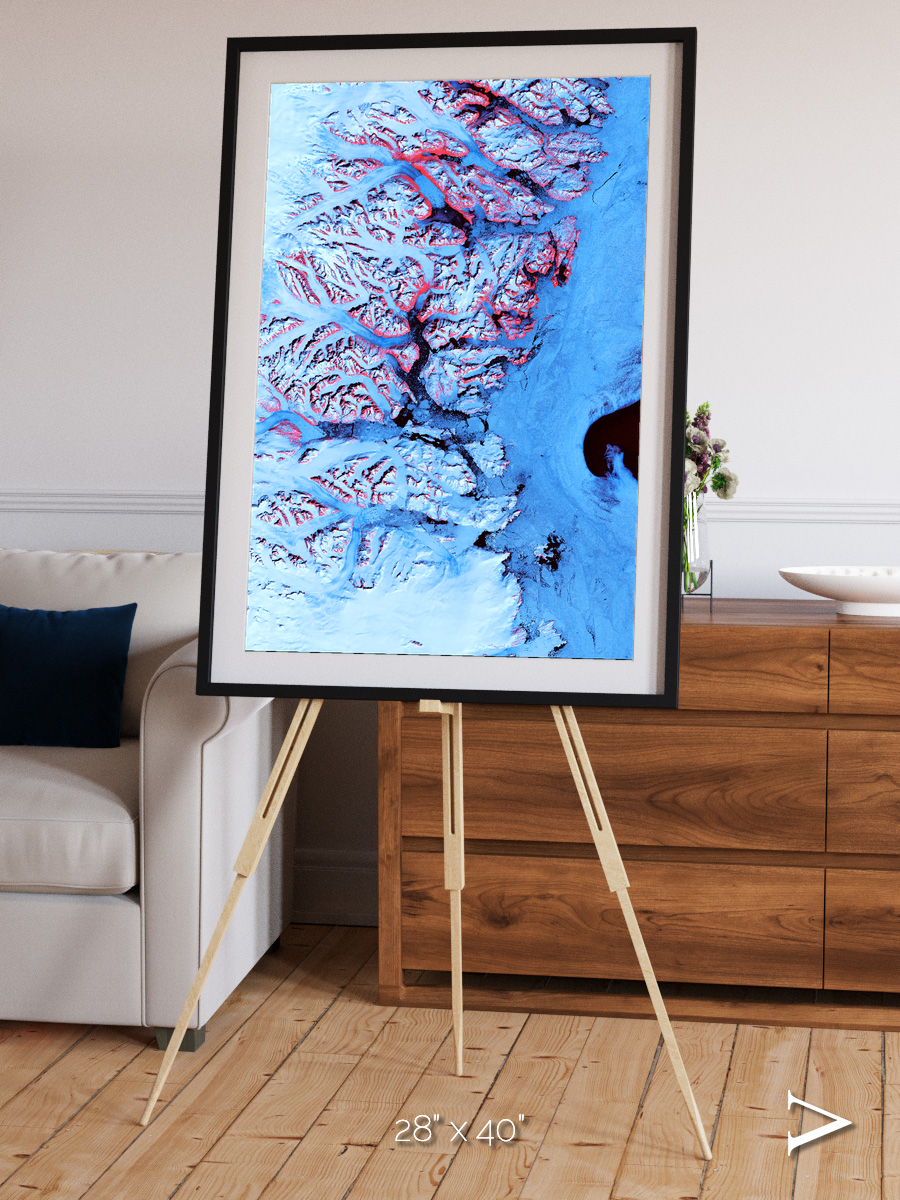 Polar Flow, Ice Waves Framed & Mounted Print