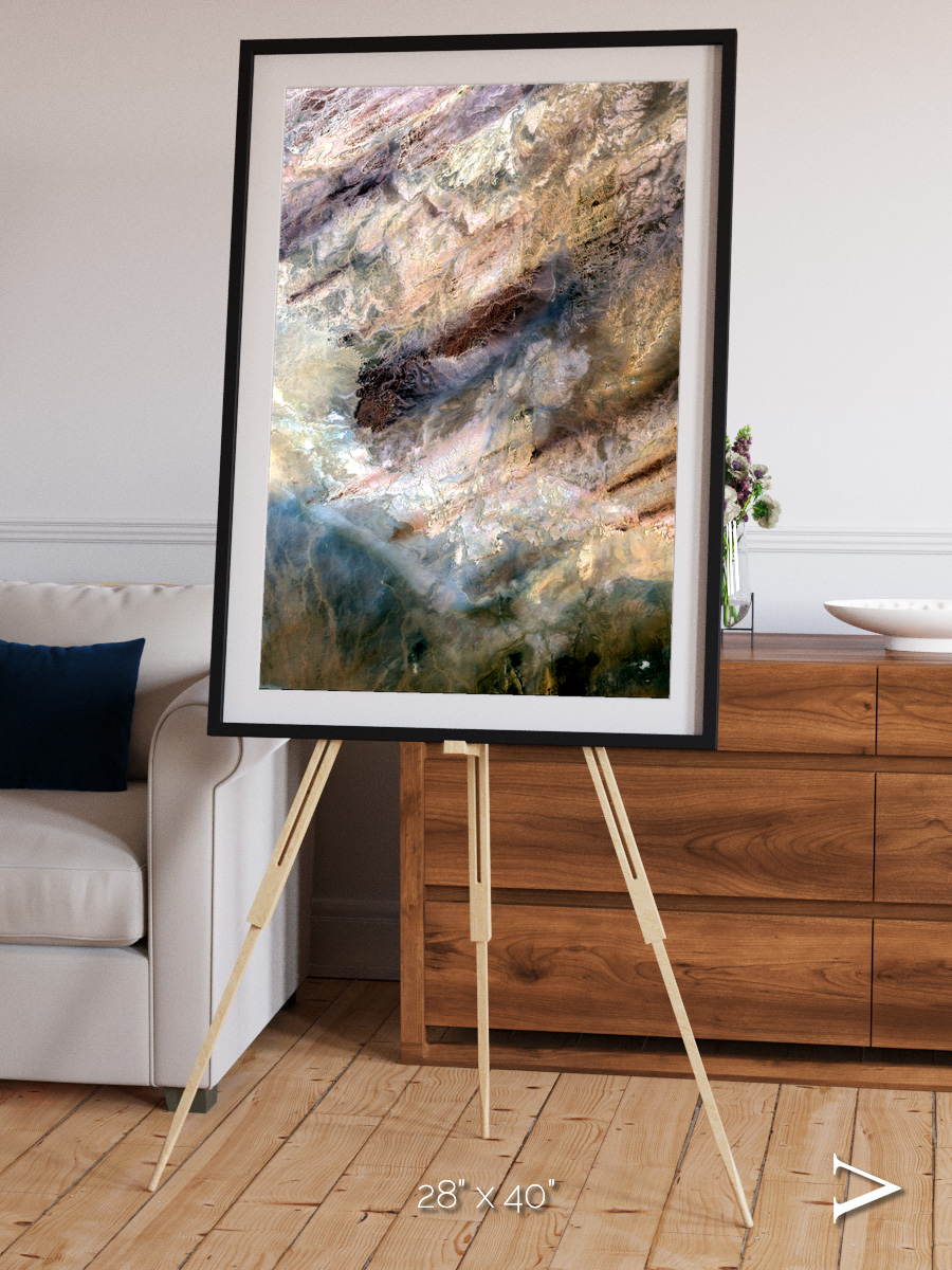 Lava Lines, Impact Framed & Mounted Print