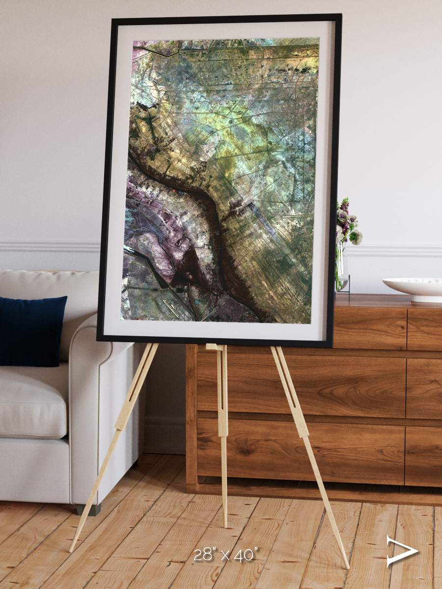 Floodplain Lines, Iraqi Emplacement Framed & Mounted Print