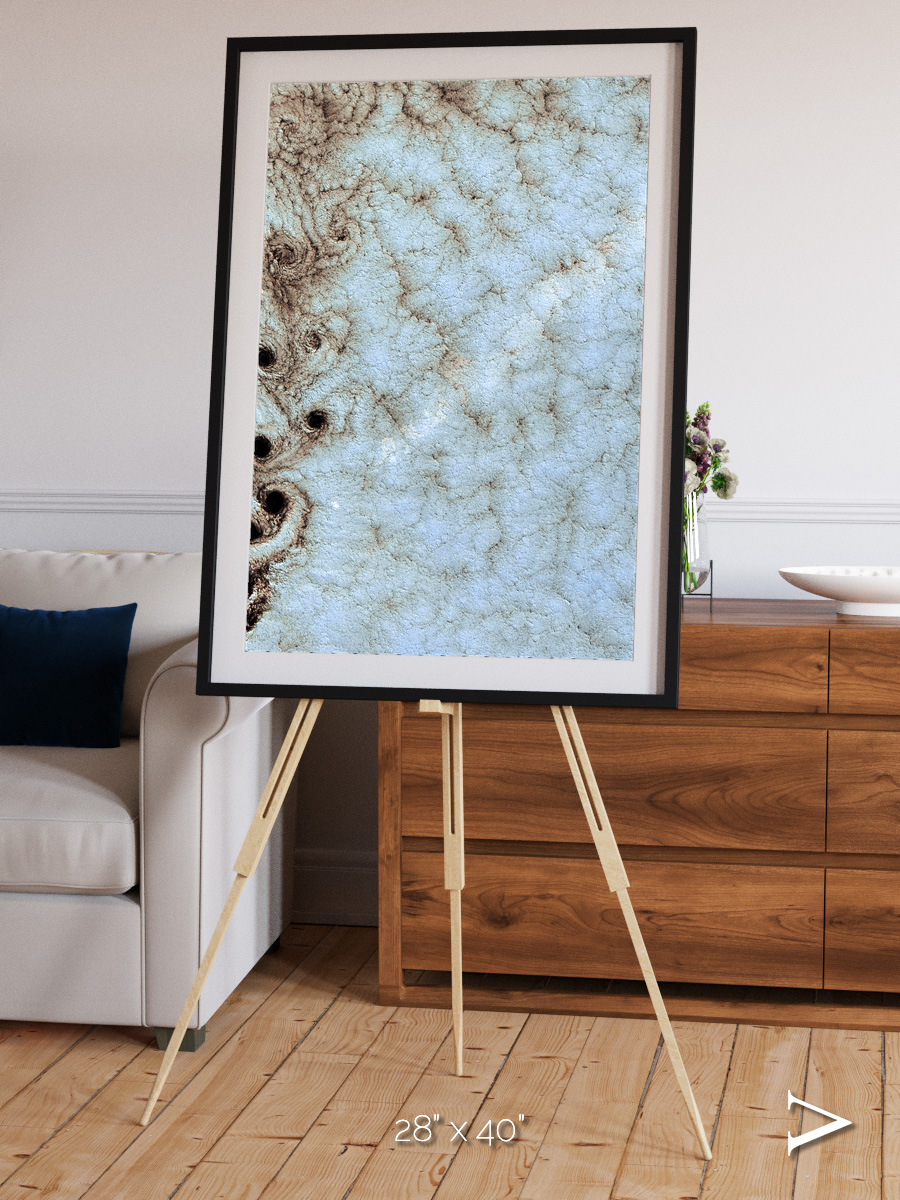 Wind Signatures, Karman Vortices Framed & Mounted Print