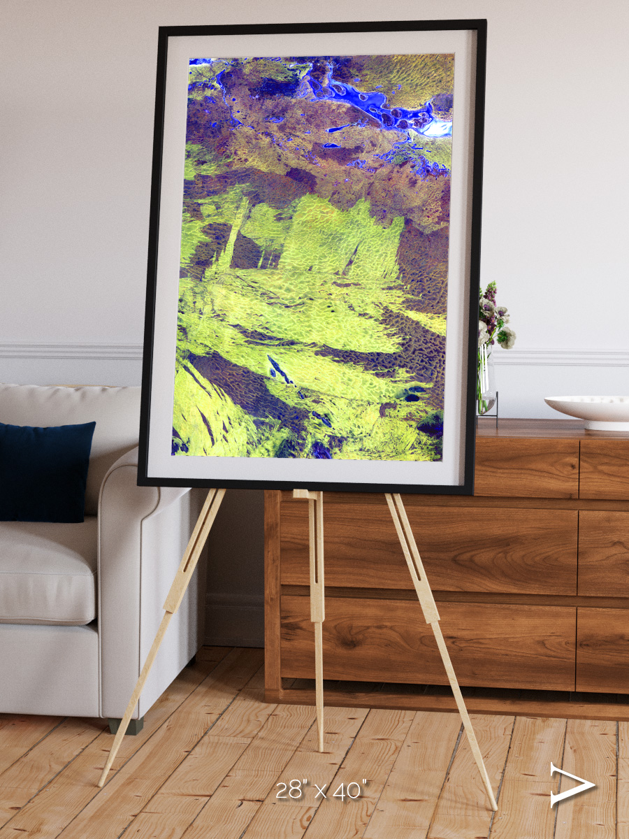 Lake Lines, Lake Amadeus Framed & Mounted Print