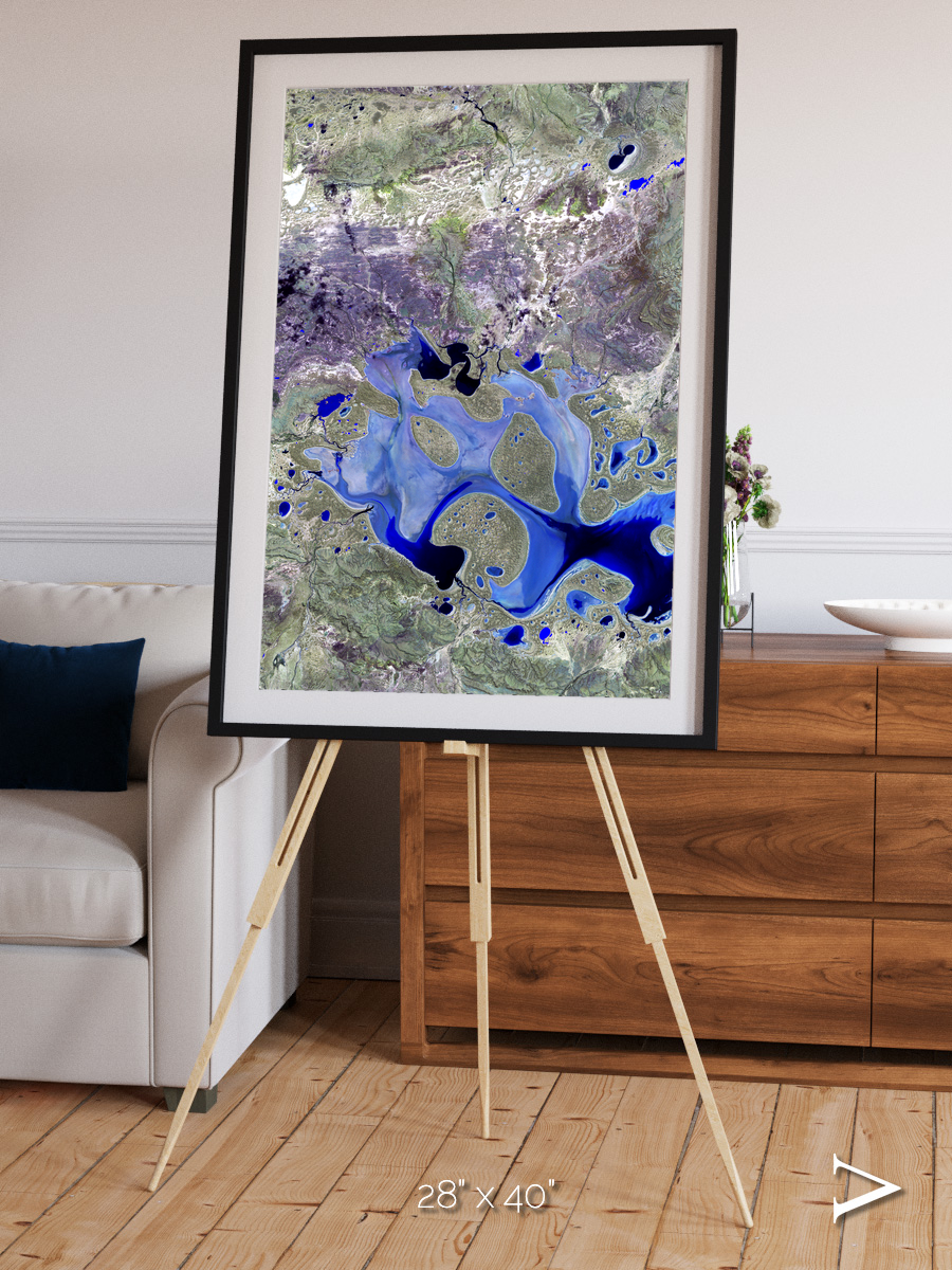 Lake Lines, Lake Carnegie Framed & Mounted Print