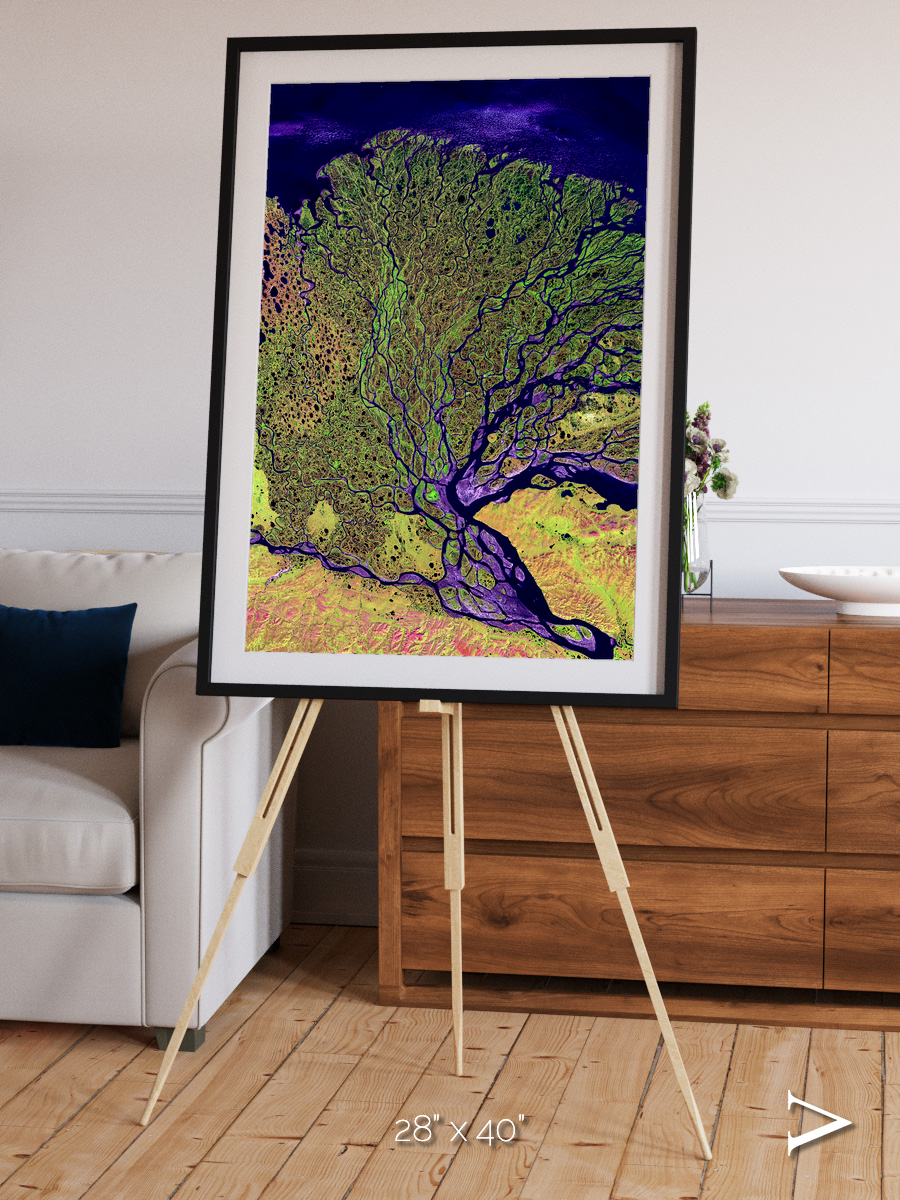 Delta Mosaic, Lena Delta Framed & Mounted Print