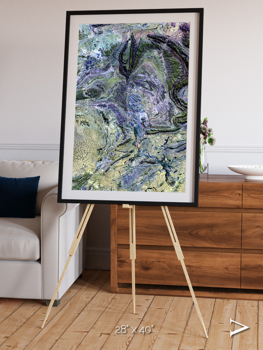Mountain Textures, MacDonnell Ranges Framed & Mounted Print
