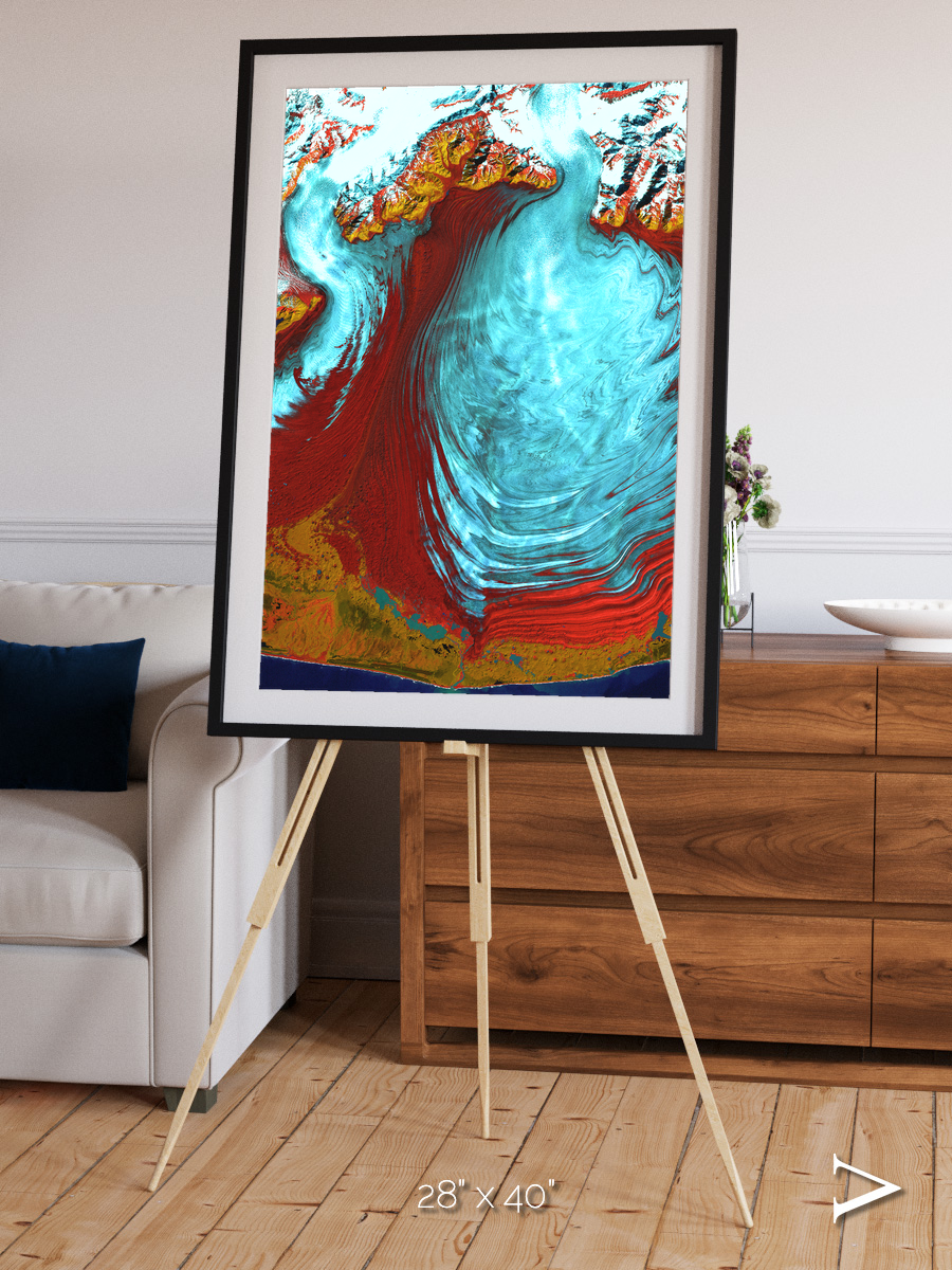 Glacial Passage, Malaspina Glacier Framed & Mounted Print