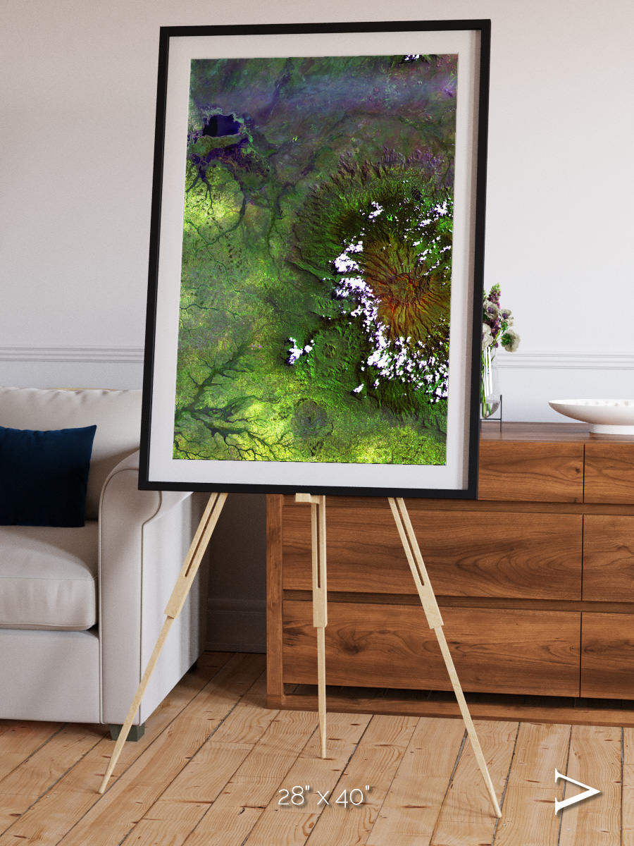 Vortex Trails, Mount Elgon Framed & Mounted Print