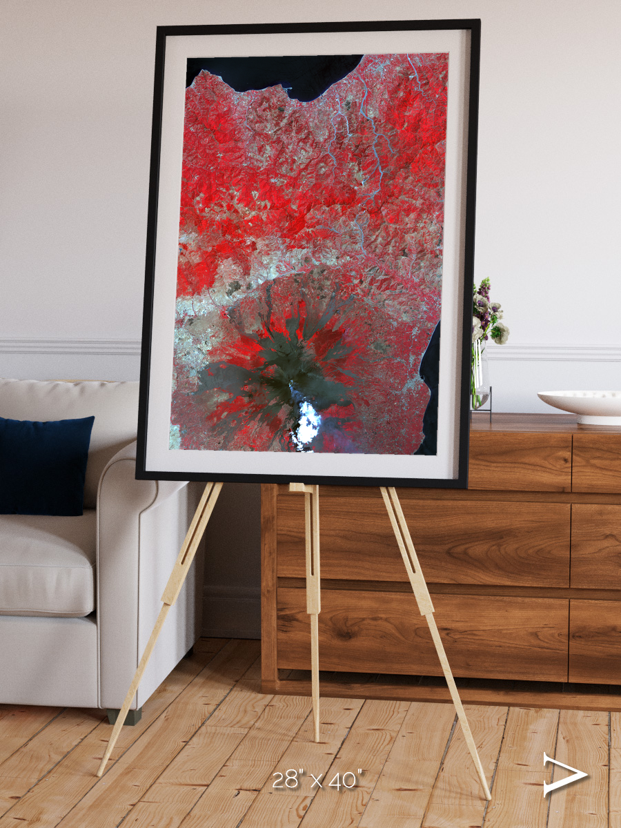 Painted Archipelago, Mt Etna Framed & Mounted Print