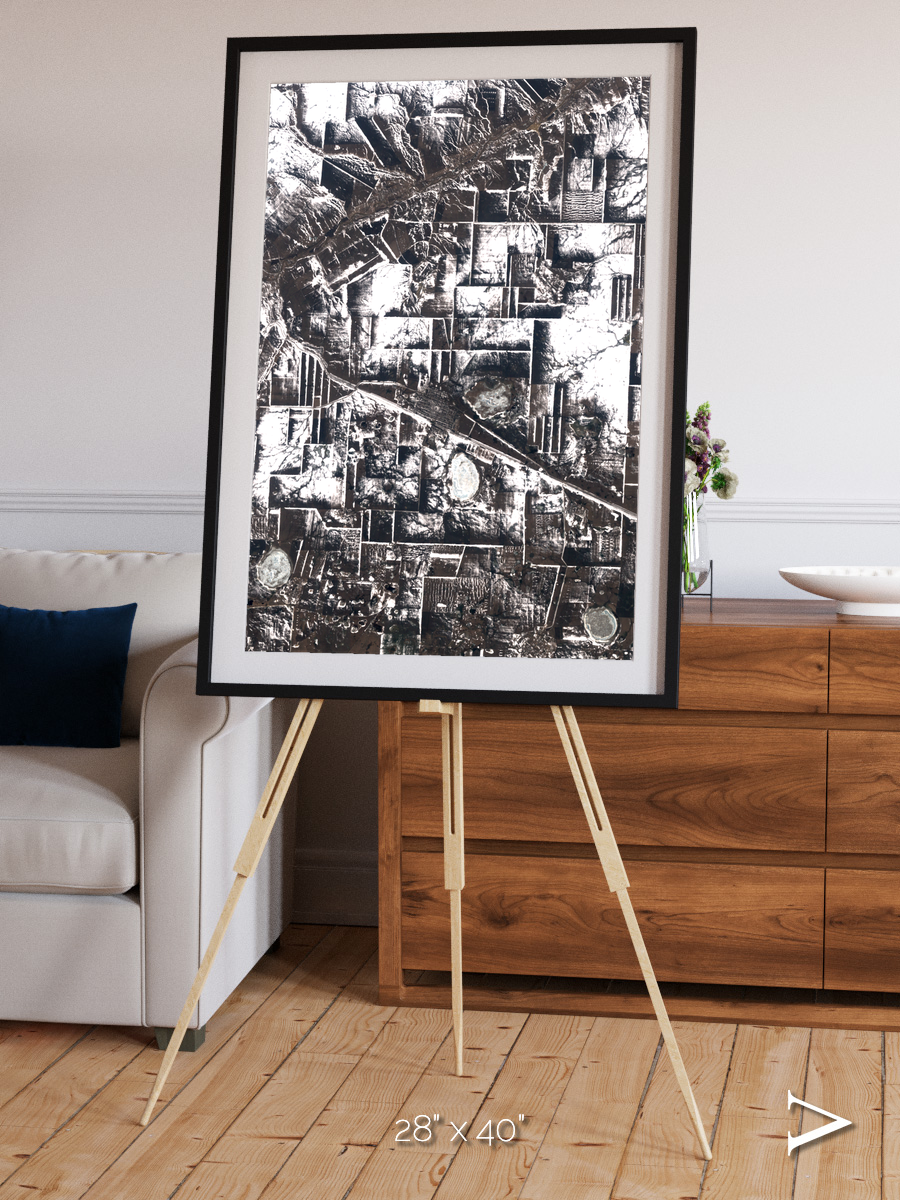 Fertile Threads, Northern Kazakhstan Framed & Mounted Print