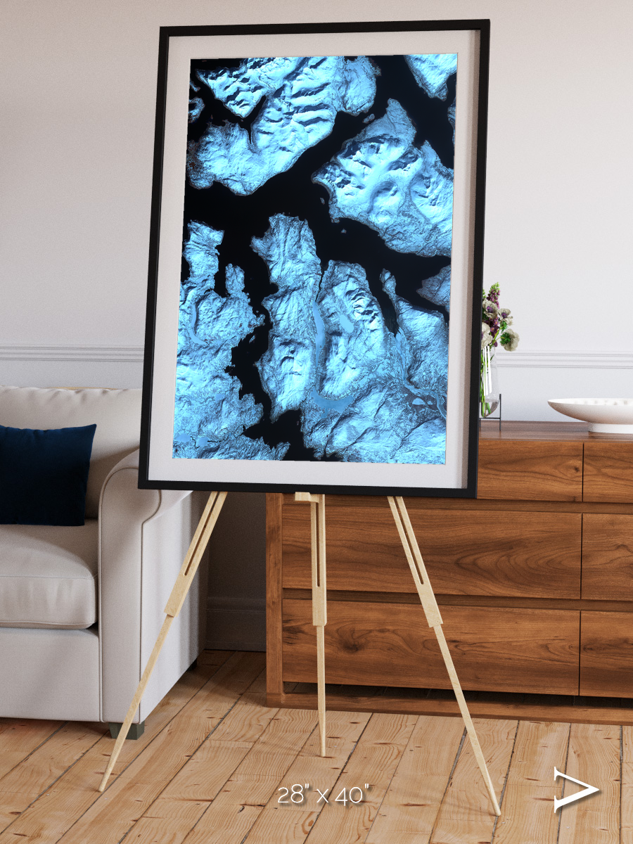 Glacial Passage, Northern Norway Framed & Mounted Print