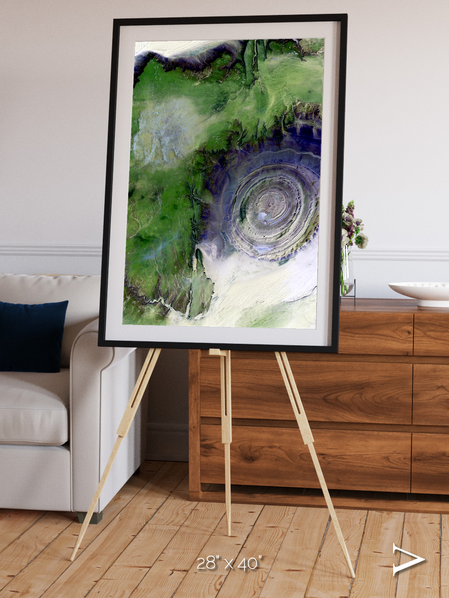 Dormant Giants, Richat Structure Framed & Mounted Print