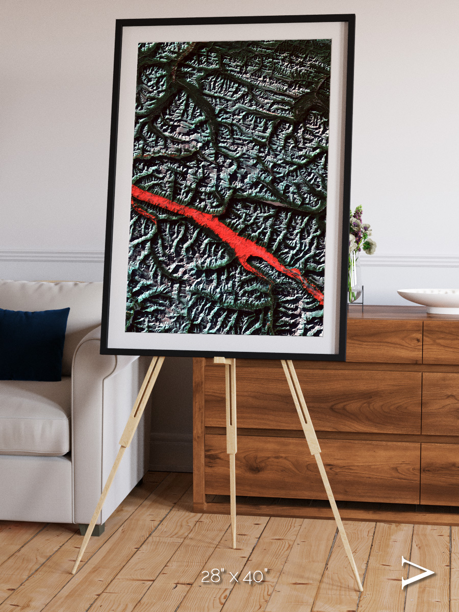 Light in the Trench, Canadian Rockies Framed & Mounted Print